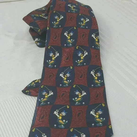 Golf Tie Mickey Unlimited Disney Men’s Tie Donald Duck - Picture 3 of 7